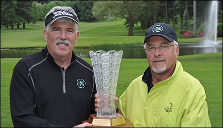 Chris DeGrazia and Mike Hickok, winners of the Senior Men's Best-Ball.