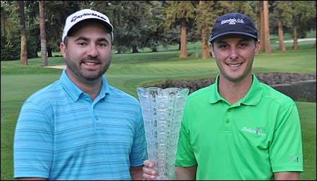Tyler Matthews and Matthew Steele, winners of the Men's Best-Ball.