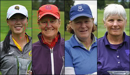 Winners today at Sunland G&CC (L-to-R): Marianne Li (Women's Amateur), Alison Murdoch (Women's Mid-Amateur), Lisa Smego (Senior Women's Amateur), and Karen Madison (Super Senior Women's Amateur).