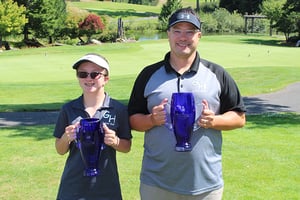 Hailey (left) and Arnel Blancas.