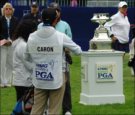 Ryan Young on the first tee