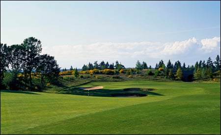 The par-4 first hole at The Home Course. (Photo by Rob Perry)