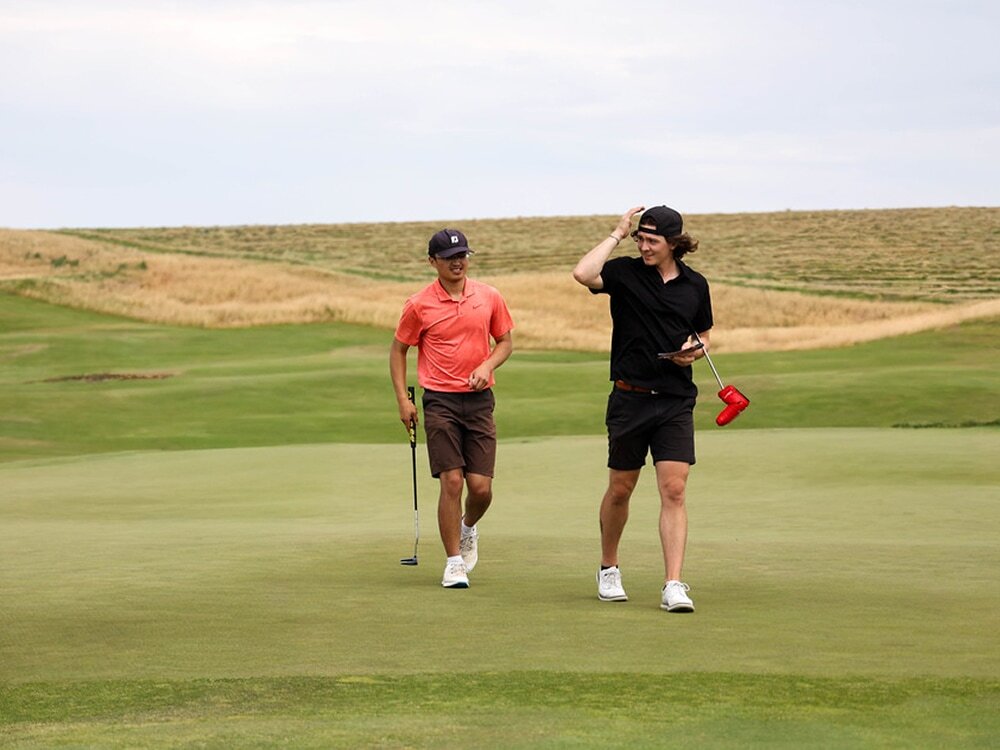 Two young male golfers at Wine Valley Golf Course - WA Golf Men’s Amateur 2023