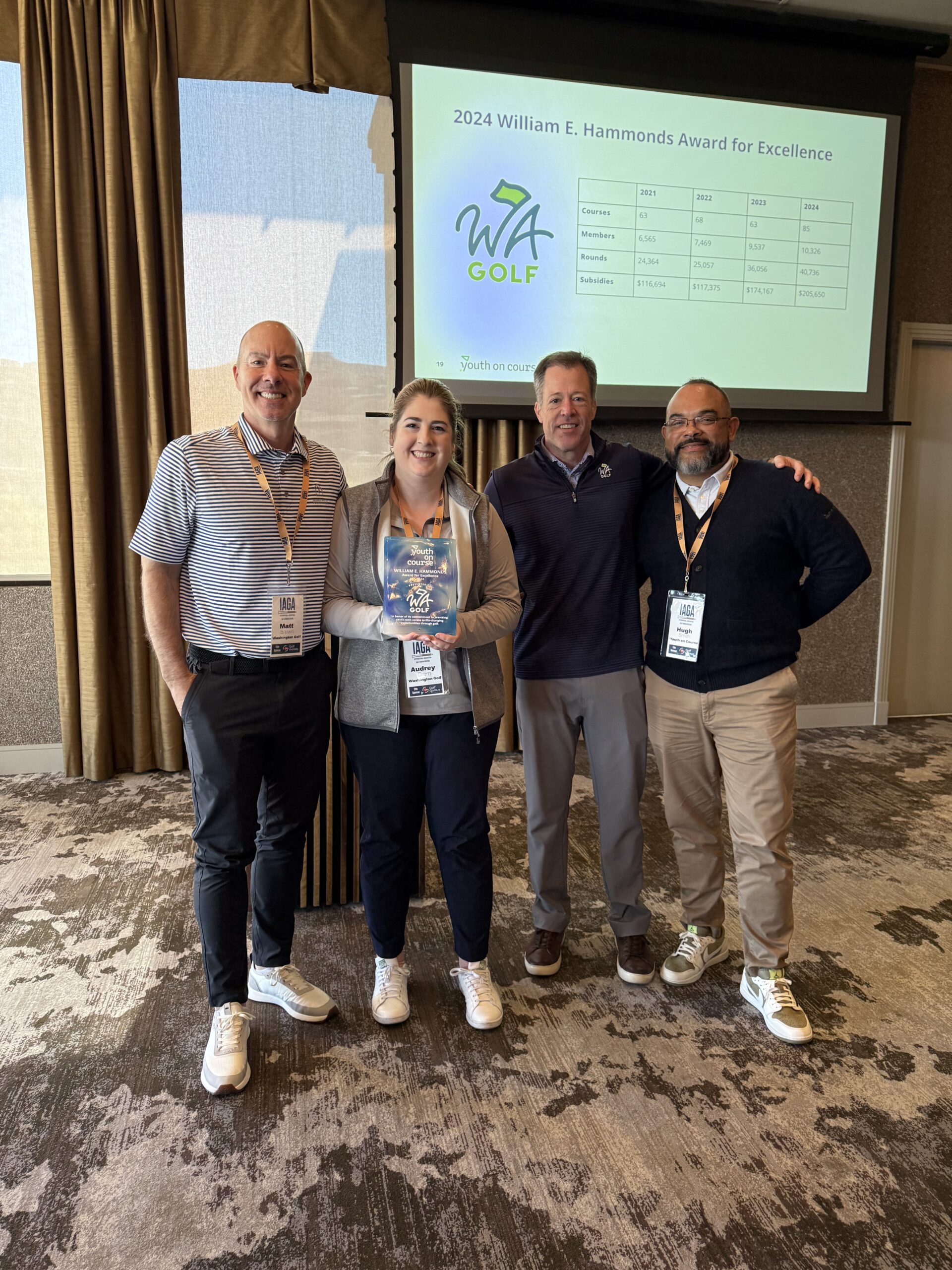 WA Golf Youth on Course receives 2025 William E. Hammonds Award for Excellence