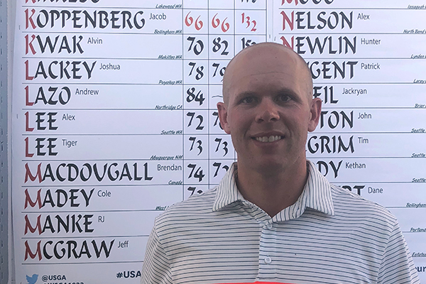 Jacob Koppenberg Medals in U.S. Amateur Sectional Qualifying at Lake Spanaway