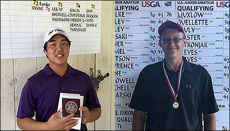Alvin Kwak medals at U.S. Junior Amateur Qualifier at Classic Golf Club; Gunnar Knutson medals at Rock Creek