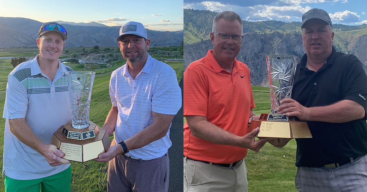 Kelly and Kirkebo win Washington Men’s Four-Ball Championship; Jenson and Tibke take Senior Men’s title in playoff
