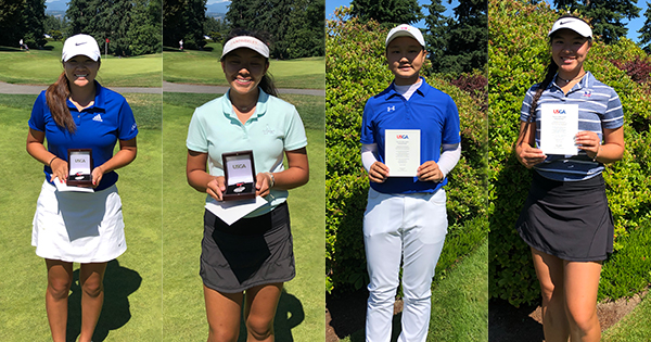 L to R: Cassie Kim, Madison Wu, Chun-Wei Wu and Carissa Wu