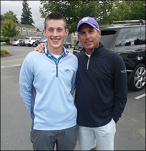 Evans Scholar Tim Dills and Fred Couples