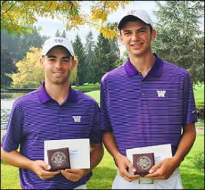 Frank Garber (left) and Spencer Weiss, medalists at the U.S. Amateur Four-Ball qualifier.