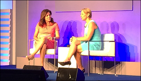Annika Sorenstam (right) received the 2016 KPMG Inspire Greatness Award at this year's KPMG Women's Leadership Summit. Sorenstam was also one of the Summit's keynote speakers. 