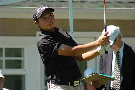 John Oda during the second round