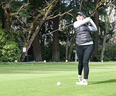 Anela played four years on the PLU women’s golf team. (all photos courtesy PLU Athletics)