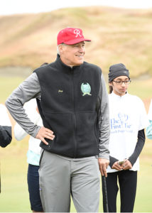 Governor Jay Inslee at a recent First Tee clinic at Chambers Bay.