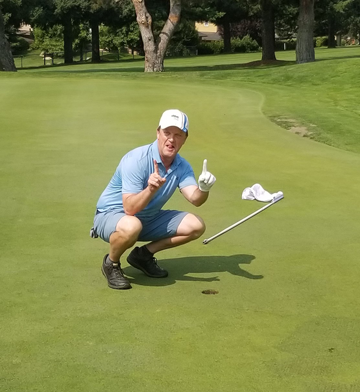 Brian Fair after second hole-in-one